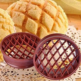 Plastic Lattice Press Pineapple Bun Mold,Baking Tool for Bread,Cake,Biscuit,Kitchen Pastry