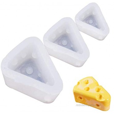 UgyDuky Set of 3 Cheese Shape Mold Silicone Cheese Cake Baking Molds Triangle DIY Silicone Chocolate Cake Cupcake Biscuit Soap Baking Mold for Home Kitchen