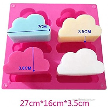 WYD 3D Handmade Model Silicone Cake Decoration Six-hole Cloud-shaped Cloud-shaped Silicone Mold