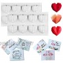 ZoomPlus Diamond Heart Silicone Molds for Chocolate Cake Pack of 2 Heart Shape Molds with 6 Greeting Cards and 6 Envelope with Stickers Non-Stick Mousse Cake Decoration Molds for Baking.