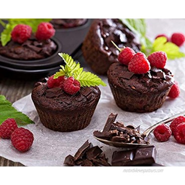 2Pcs Muffin Pan 4 Cup Standard Size Air Fryer Small Oven Cupcake Baking Pan Non Stick No Toxic Carbon Steel By HYTK