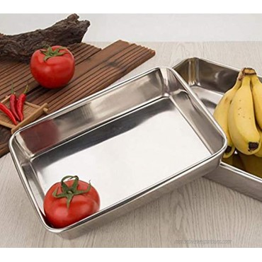 AYUBOOM Baking Sheet,Hotel Sheet Pan,304 Heavy Duty Stainless Steel Cookie Sheet Pans,Deep Nonstick Superior Mirror Finish Barbeque Grill Pan,Dishwasher Safe 11.22x14.25x2.36 inches