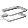 CEKEE Quarter Baking Sheet Set 2 Packs Stainless Steel Professional Kitchen Cookie Bake Pan Tray Non-Stick & Heavy Duty for Cookie Muffin Cake Pizza Toaster Food Oven Trays 12 Inch