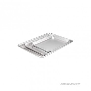 Commercial Aluminum Baking Sheet Pan Set Includes 1 4 Sheet Jelly Roll and Half Sheet Pack of 3