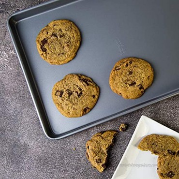 Cooking Light Baking Sheet Carbon Steel Quick Release Coating Non-Stick Bakeware Heavy Duty Performance Cookie 15x10 Gray