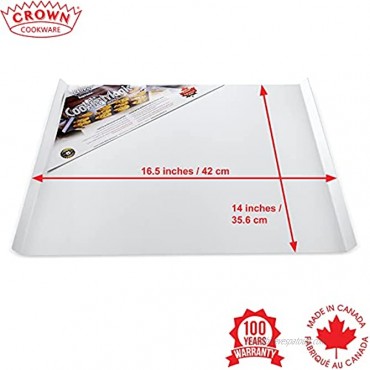 Crown Cookie Sheets 2 Pack 14 x 16.5” Thick Solid Construct Double-Tapered Rims Rust Free