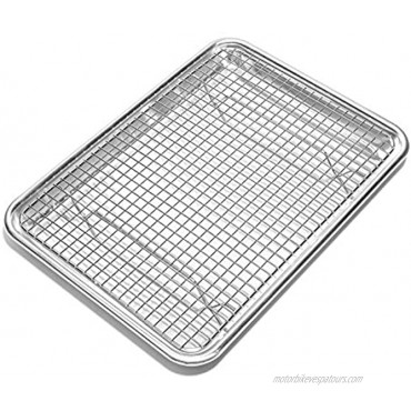 Last Confection Stainless Steel Baking & Cooling Rack 8-1 2 x 12 Fits Quarter Sheet Pan Cookie Baker's Oven Wire Rack