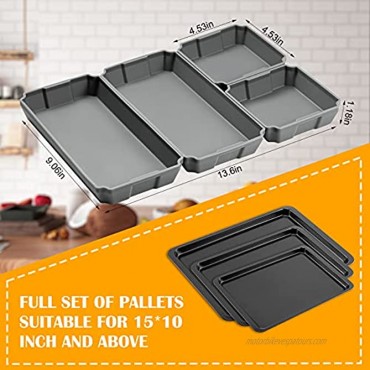Silicone Sheet Pan Set XOMOO 4PCS Nonstick Silicone Dividers for Baking Trays Baking Pan Dividers Baking Cooking Accessories for Oven Dinner Prep Dishwasher Safe Air Fryer Safe