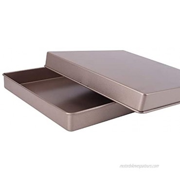 Square Baking Pan 11x11 Inch Nonstick Square Cake Pan Baking Sheet Pan Square Cookie Sheet Carbon Steel & Champagne Gold