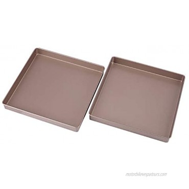 Square Baking Pan 11x11 Inch Nonstick Square Cake Pan Baking Sheet Pan Square Cookie Sheet Carbon Steel & Champagne Gold