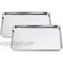 Suwimut Set of 2 Baking Sheet 16 x 12 x 1 Inch Stainless Steel Cookie Pans Baking Tray Non Toxic and Healthy Mirror Finish and Rust Free Easy Clean and Dishwasher Safe